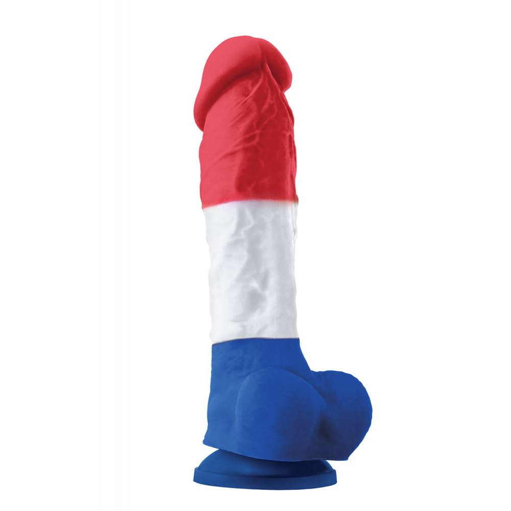 NS Novelties COLOURS PLEASURES TRICOLOR 8" DILDO (T280835) - зображення 1