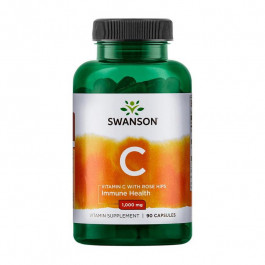 Swanson Vitamin C 1,000 mg with Rose Hips (90 caps)