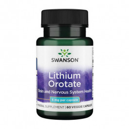 Swanson Lithium Orotate 5 mg (60 veg caps)