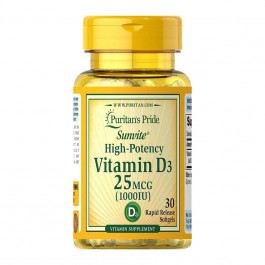   Puritan's Pride Vitamin D3 1000 IU (30 softgels)