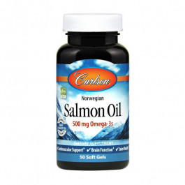 Carlson Labs Salmon Oil 500 mg Omega-3s (50 soft gels)