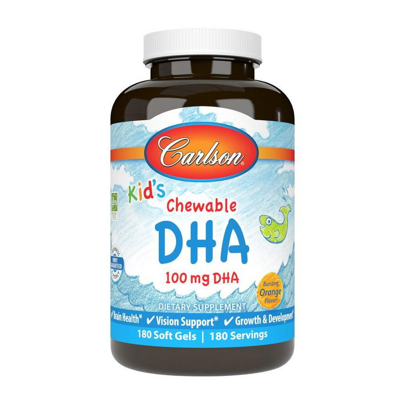 Carlson Labs Kid's Chewable DHA 100 mg (180 soft gels) - зображення 1