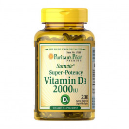   Puritan's Pride Vitamin D3 2000 IU (200 softgels) Puritan's Pride