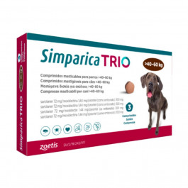 Zoetis Жевательные таблетки Simparica TRIO 40 - 60 кг 3 шт (5414736055688)