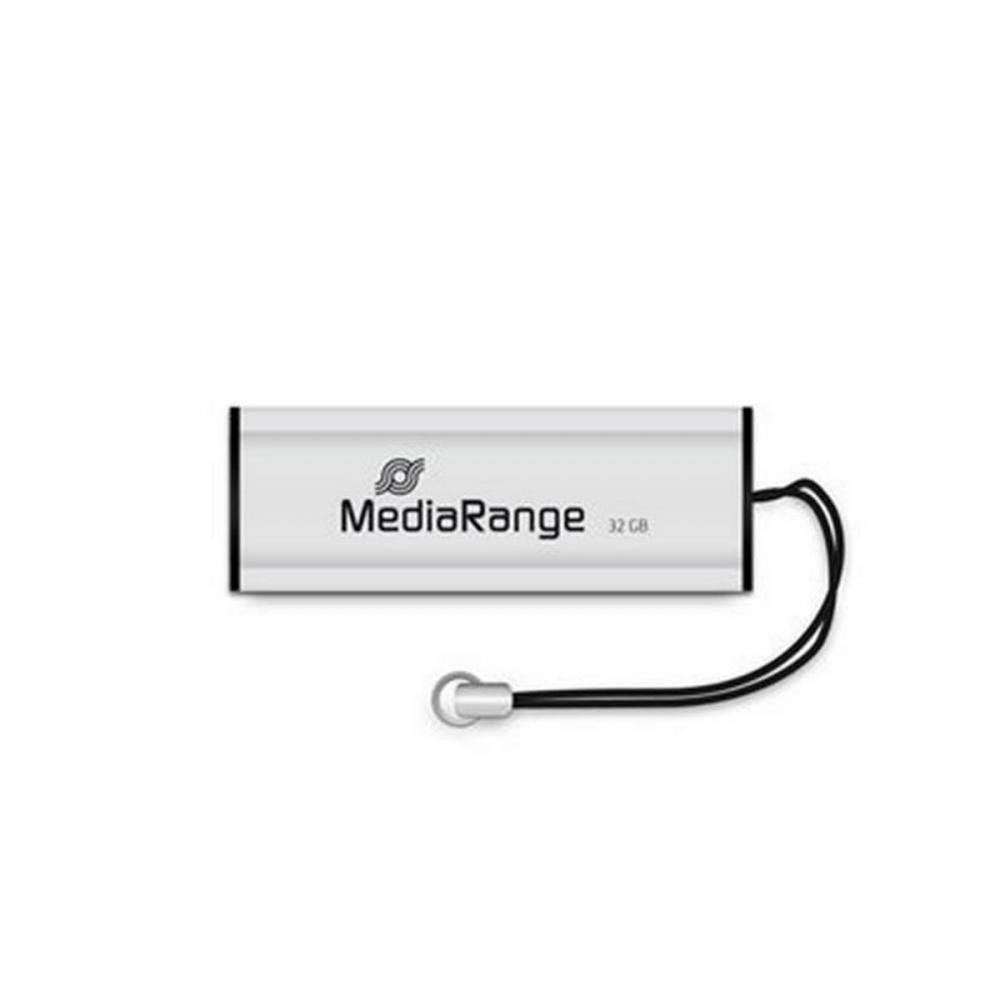 MediaRange 32 GB Slide USB 3.0 Silver (MR916) - зображення 1