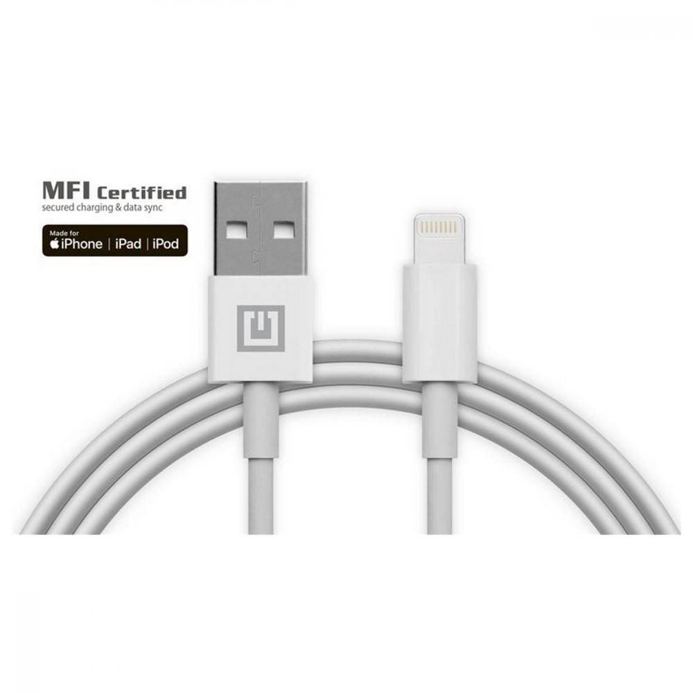 REAL-EL USB 2.0 AM to Lightning 2m MFI TPE White (EL123500056) - зображення 1