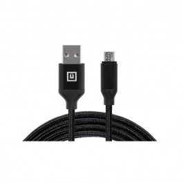 REAL-EL Premium USB A - Micro USB Fabric 2m Black (EL123500048)