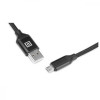 REAL-EL Premium USB A - Micro USB Fabric 2m Black (EL123500048) - зображення 2