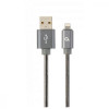 Cablexpert Premium Steel USB/Apple Lightning Gray 2m (CC-USB2S-AMLM-2M-BG) - зображення 1