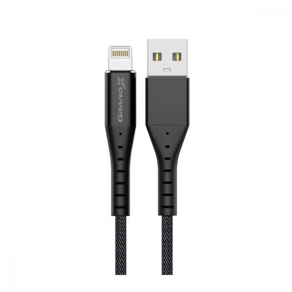 Grand-X USB to Lightning 1.2m Black (FL-12B) - зображення 1