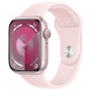 Apple Watch Series 9 GPS 45mm Pink Aluminum Case w. Light Pink S. Band - S/M (MR9G3) - зображення 1