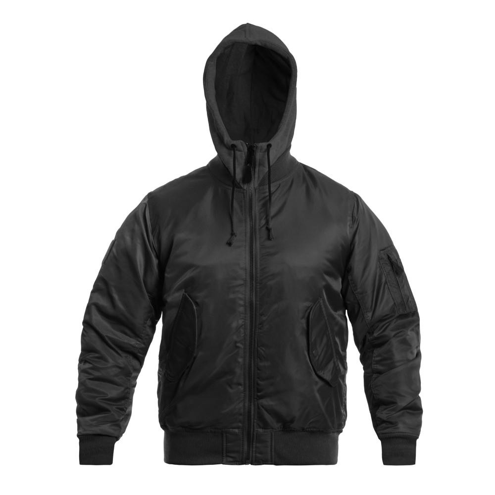 Brandit Куртка  MA1 Sweat Hooded Jacket - Black S - зображення 1