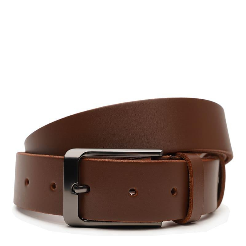 Borsa Leather Ремінь  V1125FX46-brown чоловічий шкіряний коричневий під брюки - зображення 1