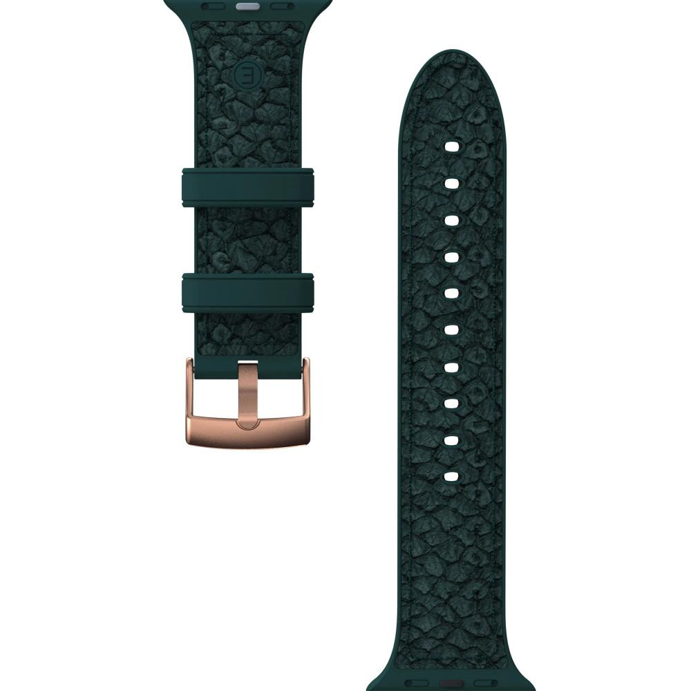 Njord Ремінець  Salmon Leather Strap for Apple Watch 40/41mm - Dark Green (SL14112) - зображення 1