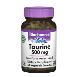 Bluebonnet Nutrition Таурін 500 мг, , 50 гелевих капсул