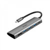 WIWU Adapter Apollo A531H USB-C to HDMI+2x3xUSB3.0+2xUSB-C Grey - зображення 3
