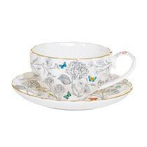 Easy Life Чашка для чаю з блюдцем Fleurs et Papillons 200мл R1282#FLEP