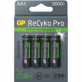 GP Batteries Recyko+ Pro Photo Flash 2000 AA/HR06 NI-MH 2000 mAh BL 4 шт (GP210AAHCF-2APCEB4)