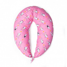 MirSon Подушка для вагітних та годування 8691 Print Line 17-0528 Bunnies pink полістирол (2200006347767)