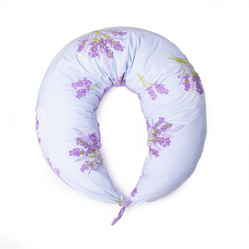MirSon Подушка для вагітних та годування 8676 Print Line 17-0130 Lavender sea полістирол (2200006347613) - зображення 1