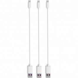 TIMSTOOL USB to Micro USB 0.21m 3pcs White (DC21-MU-WT)