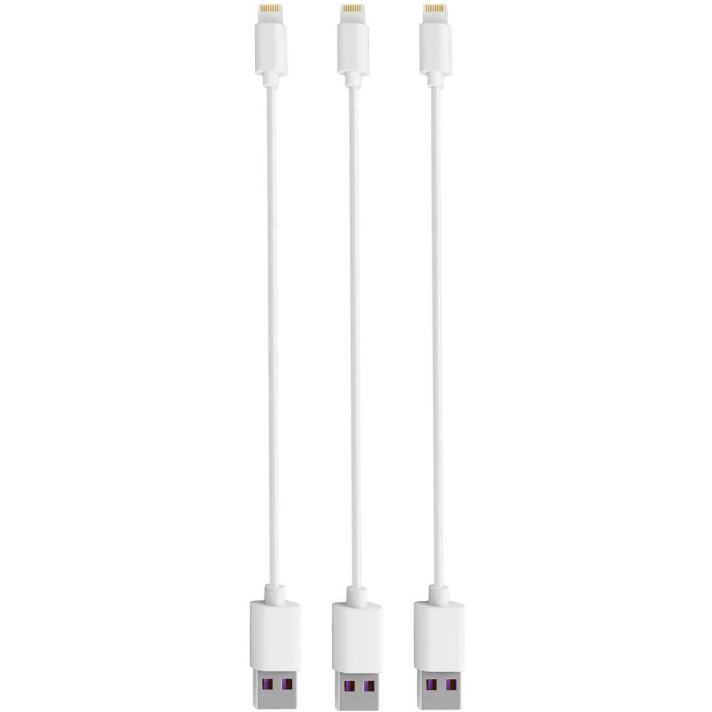 TIMSTOOL USB to Lightning 0.21m 3pcs White (DC21-LT-WT) - зображення 1