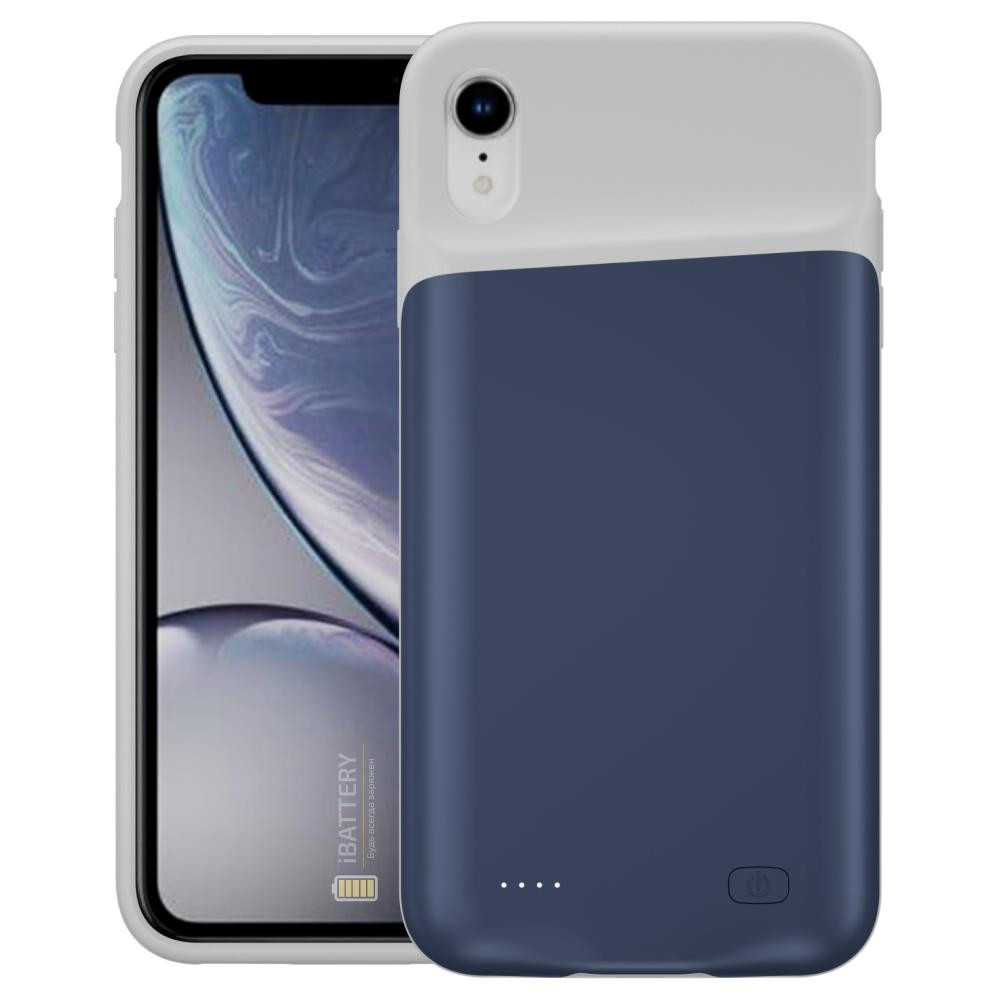iBattery Power case  для iPhone XR Slan 6000 mAh blue - зображення 1