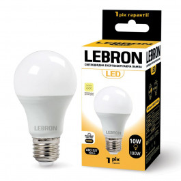 Lebron LED L-A60 10W Е27 4100K з датчиком руху (11-11-84)
