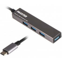 Maxxter USB Type-C 4хUSB3.0 Dark Grey (HU3C-4P-02)