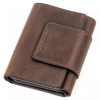 Grande Pelle Строгое портмоне унисекс в винтажном стиле  11151 коричневое - зображення 1