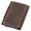 Grande Pelle Строгое портмоне унисекс в винтажном стиле  11151 коричневое - зображення 2