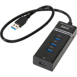 Omega 4 Port USB 3.0 Hub Black (OUH34B)