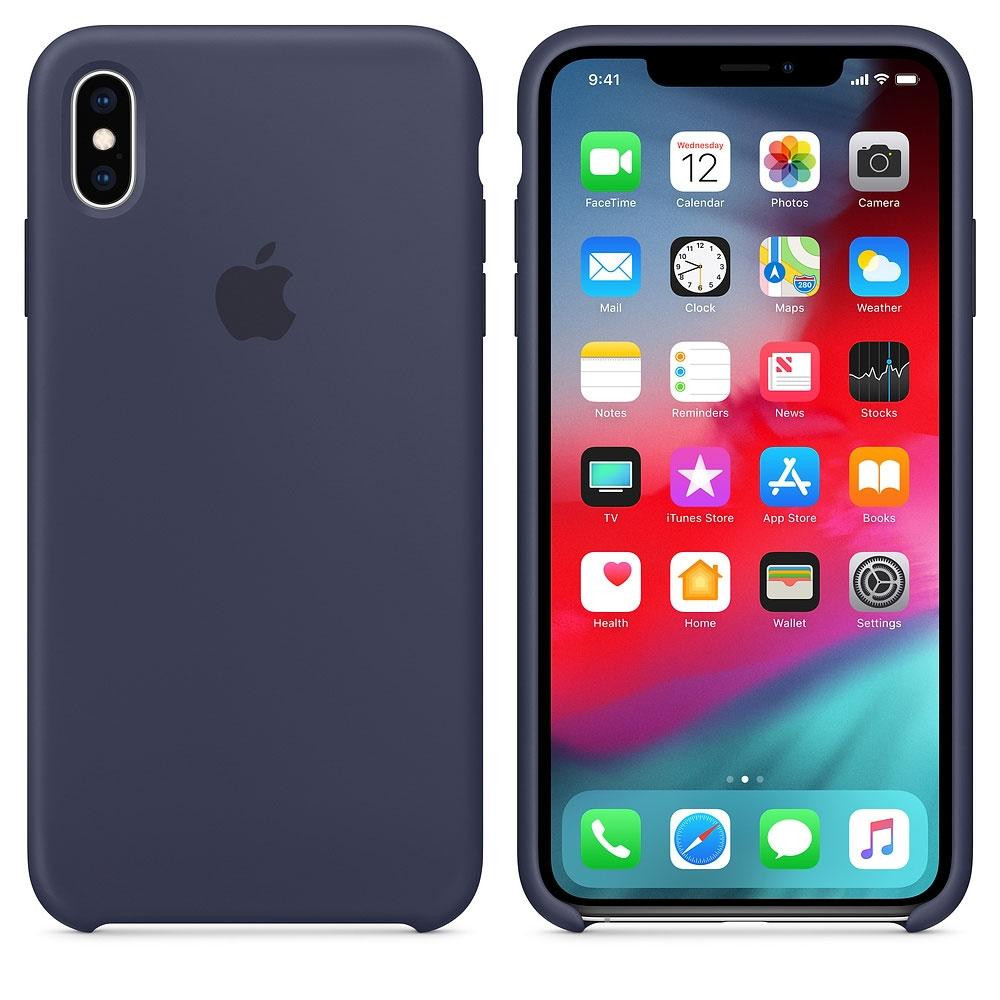 Apple iPhone XS Max Leather Case - Midnight Blue (MRWU2) - зображення 1