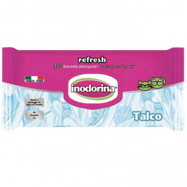 Inodorina Влажные салфетки очищающие для собак и котов  Toallitas Refresh Pocket Talco с ароматом талька 15 шт