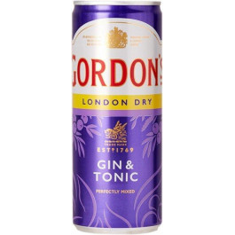Gordon's Напій алкогольний  Gin-Tonic, 6.4% 0.25л (BDA1GN-GGO025-001)