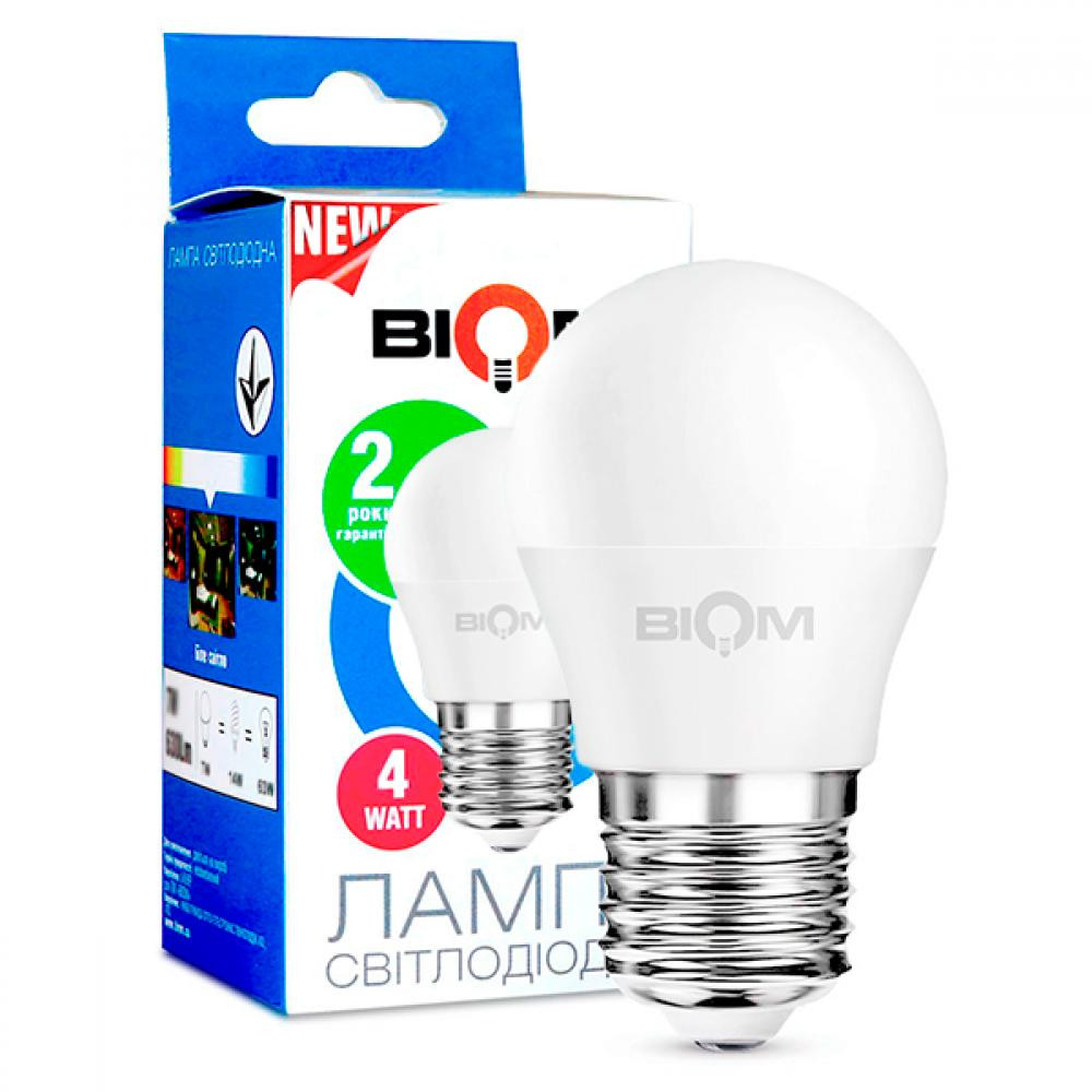 Biom LED BT-543 G45 4W E27 3000К матовая - зображення 1