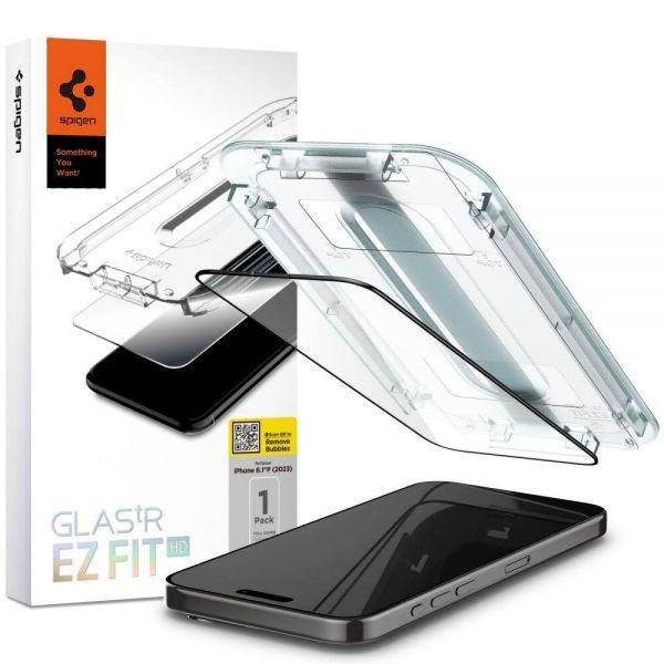 Spigen iPhone 15 Pro Glas.tr EZ FIT Fc Black AGL06899 - зображення 1