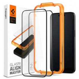 Spigen iPhone 15 Pro Max Alm Glass Fc 2-pack Black AGL06875