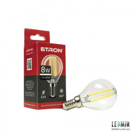 Etron LED Filament 1-EFP-144 G45 8W 4200K E14