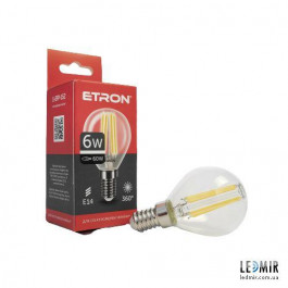 Etron LED Filament 1-EFP-152 G45 6W 4200K E14