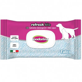 Inodorina Refresh Bio Wipes For Dogs and Cats Talco Серветки для собак і котів з тальком 30 шт (8031398124650)