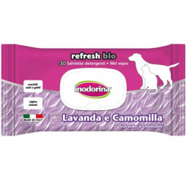 Inodorina Refresh Bio Wipes For Dogs and Cats Lavanda e Camomilla Серветки для собак і котів з ароматом лаванд