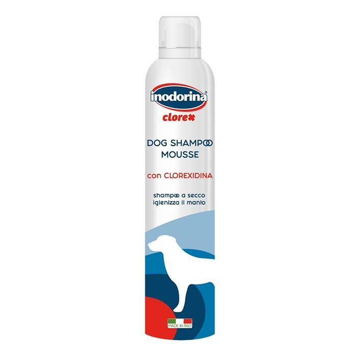 Inodorina Dry Shampoo Mousse For Dogs Chlorhexidine Сухий шампунь для собак з хлоргексидином 300 мл (803139825 - зображення 1