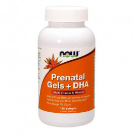   Now Foods Prenatal Gels + DHA 180 caps (Витамины для беременных с рыбьим жиром)