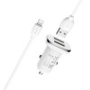 Borofone BZ12 Lasting Power + Lightning White (BZ12L) - зображення 2