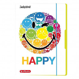 Herlitz Папка картонна на гумці А4 Smiley World Rainbow
