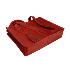SULLIVAN Сумка жіноча шкіряна велика шопер  sg4(40) червона
