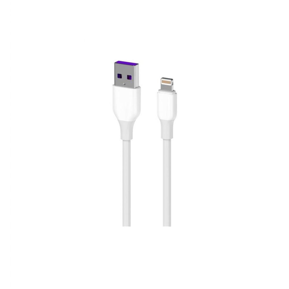 2E USB 2.0 to Lightning 1m Glow White (2E-CCAL-WH) - зображення 1