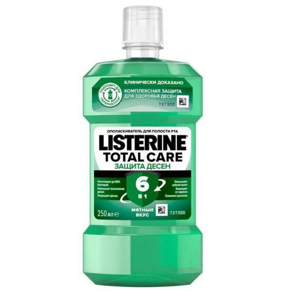 Listerine Ополіскувач Johnson & Johnson  захисний для зубів та ясен 250 мл (3574660639612) - зображення 1