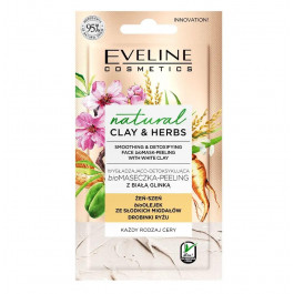 Eveline Розгладжуюча bio маска-пілінг із детокс-ефектом Біла глина  Natural Clay&Herbs, 8 мл (D8CHMBG)